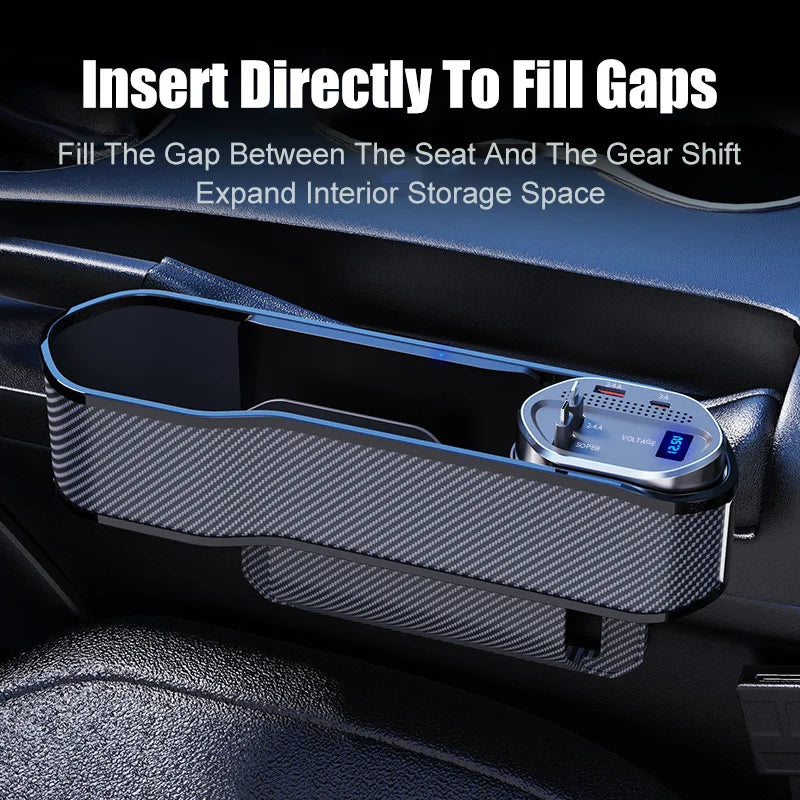 Charge & Go – Wireless Car Seat Organizer
