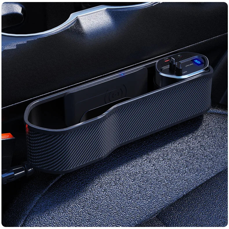 Charge & Go – Wireless Car Seat Organizer