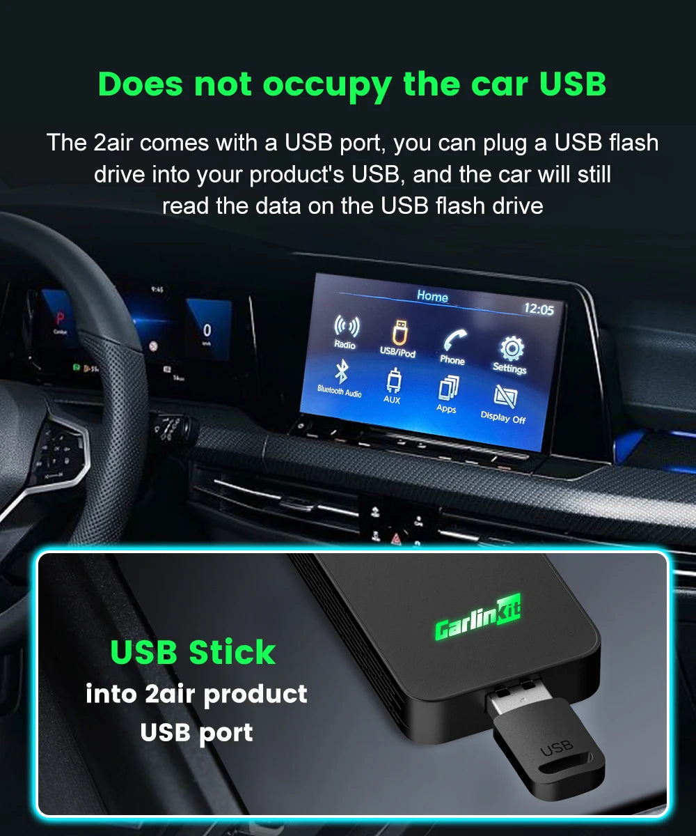 Carlinkit 5.0 Wireless Apple CarPlay & Android Auto Adapter