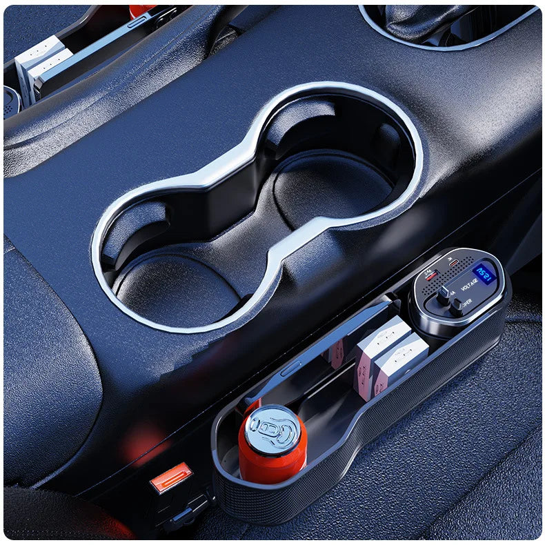 Charge & Go – Wireless Car Seat Organizer