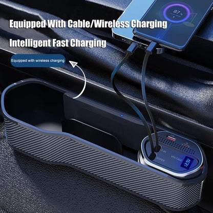Charge & Go – Wireless Car Seat Organizer
