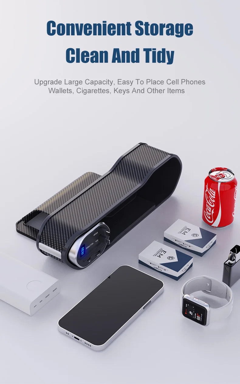 Charge & Go – Wireless Car Seat Organizer