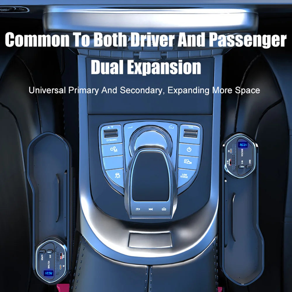 Charge & Go – Wireless Car Seat Organizer