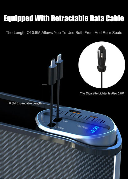 Charge & Go – Wireless Car Seat Organizer