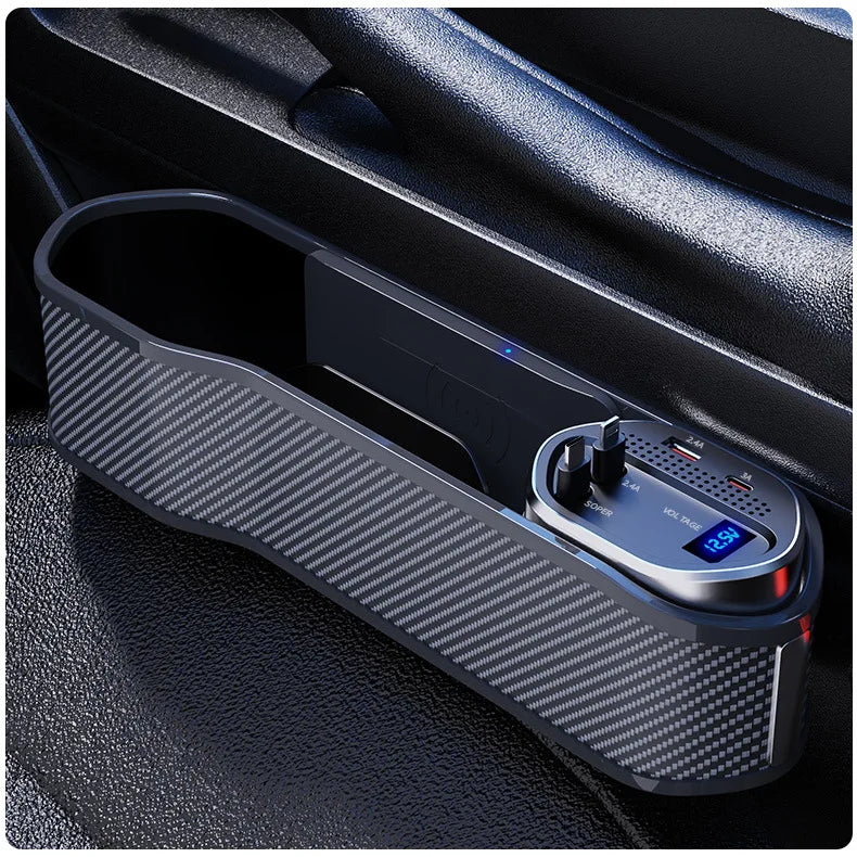 Charge & Go – Wireless Car Seat Organizer