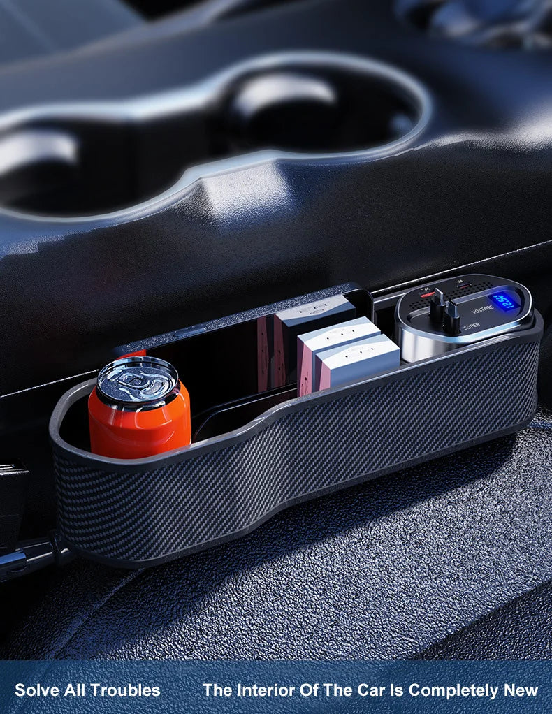 Charge & Go – Wireless Car Seat Organizer