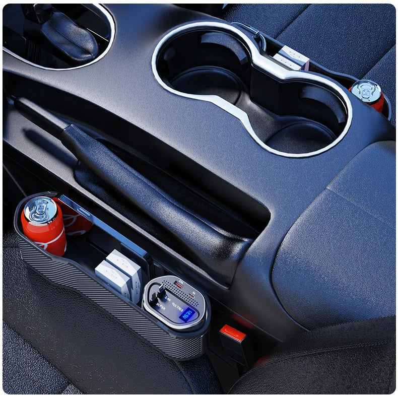 Charge & Go – Wireless Car Seat Organizer